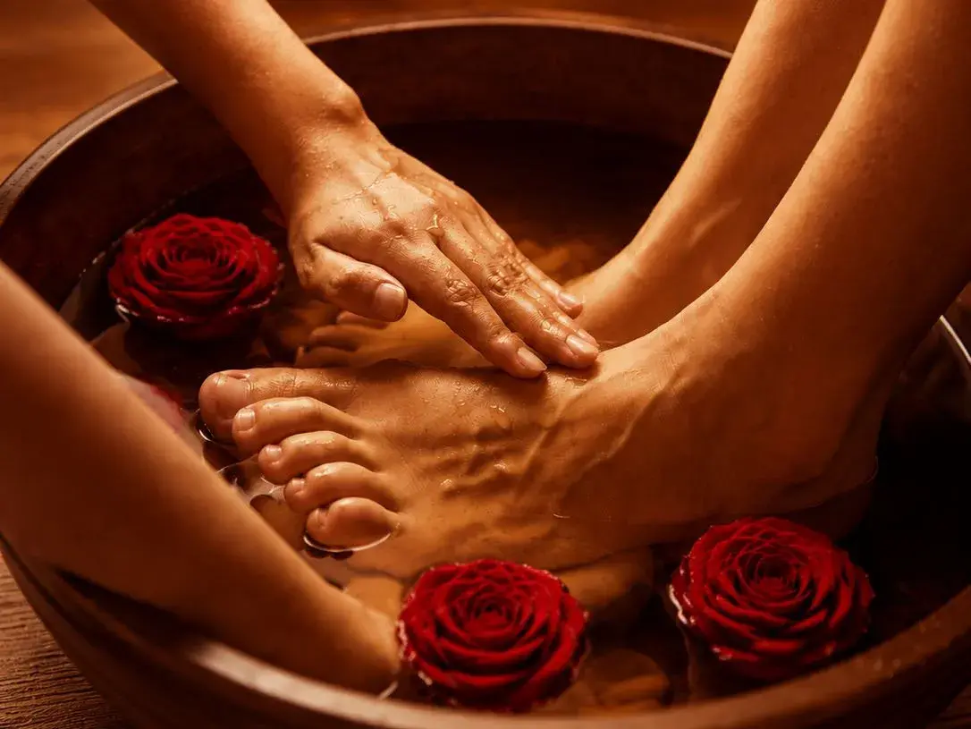 Rose Flower Foot Massage